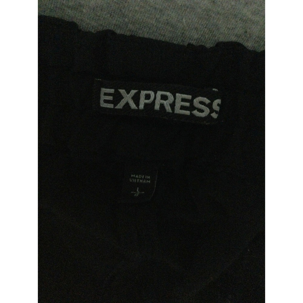 Express Pants Drawstring Black Stretch Waist Trou… - image 3